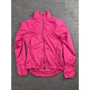 Nike Jacket Womens Small Pink Fit Storm Running Windbreaker Full Zip Athletic
